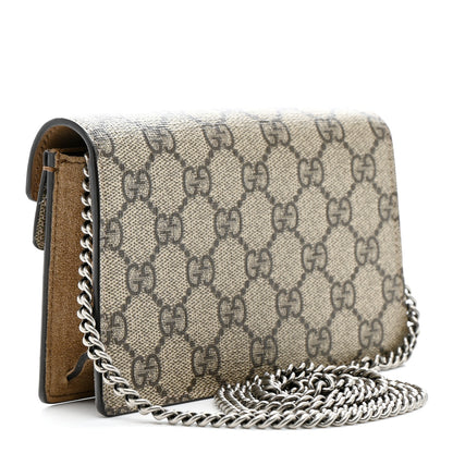 Gucci GG Supreme Monogram Super Mini Dionysus Shoulder Bag Taupe 3 of 11
