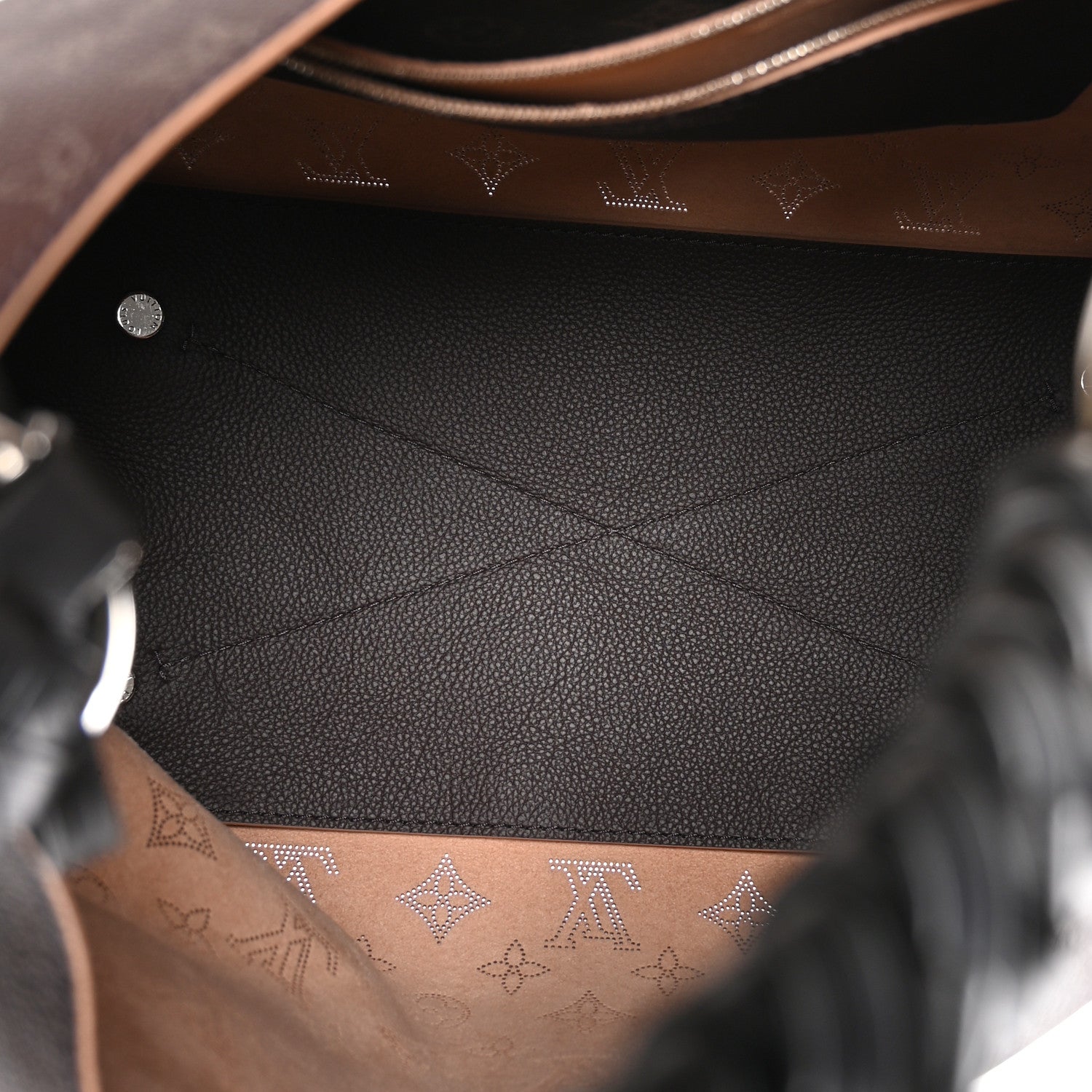 Louis Vuitton Mahina Carmel Hobo Chocolate 5 of 9