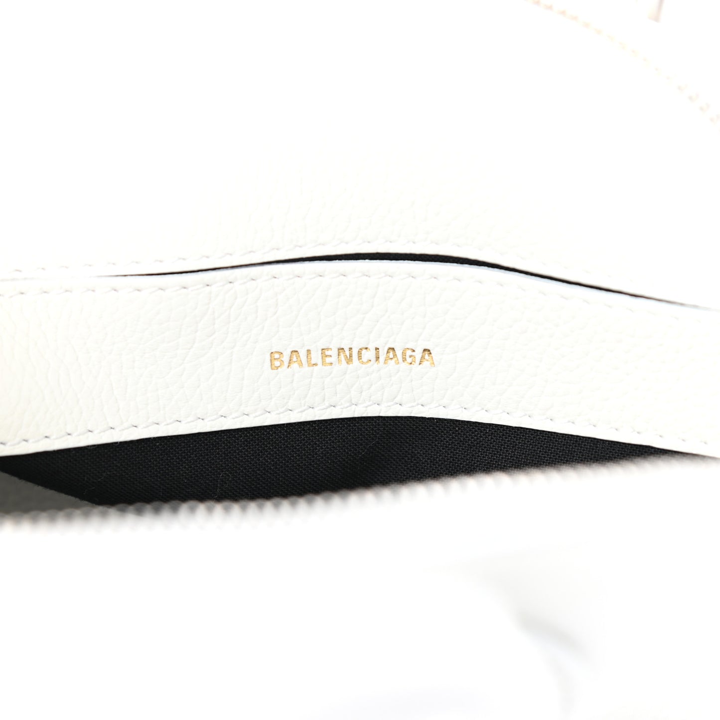 Grained Calfskin XXS Ville Top Handle Bag White Black