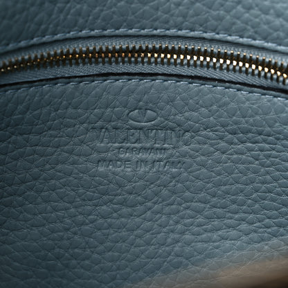 Valentino Garavani Pebbled Calfskin Small Rockstud Flip-Lock Messenger Bag Light Blue 6 of 15