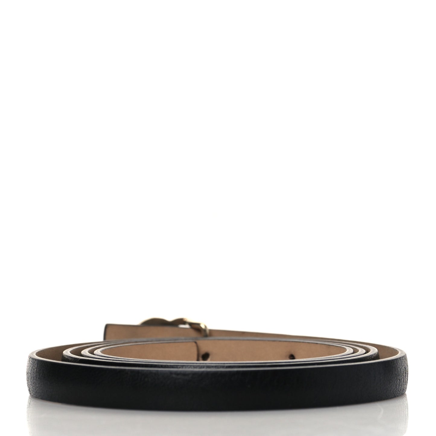 Calfskin Crystal CC Skinny Belt 85 34 Black