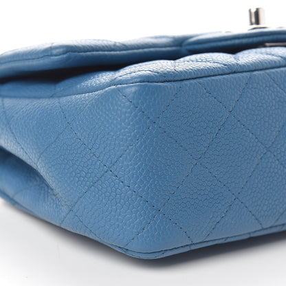 Chanel Caviar Quilted Mini Rectangular Flap Blue 8 of 10