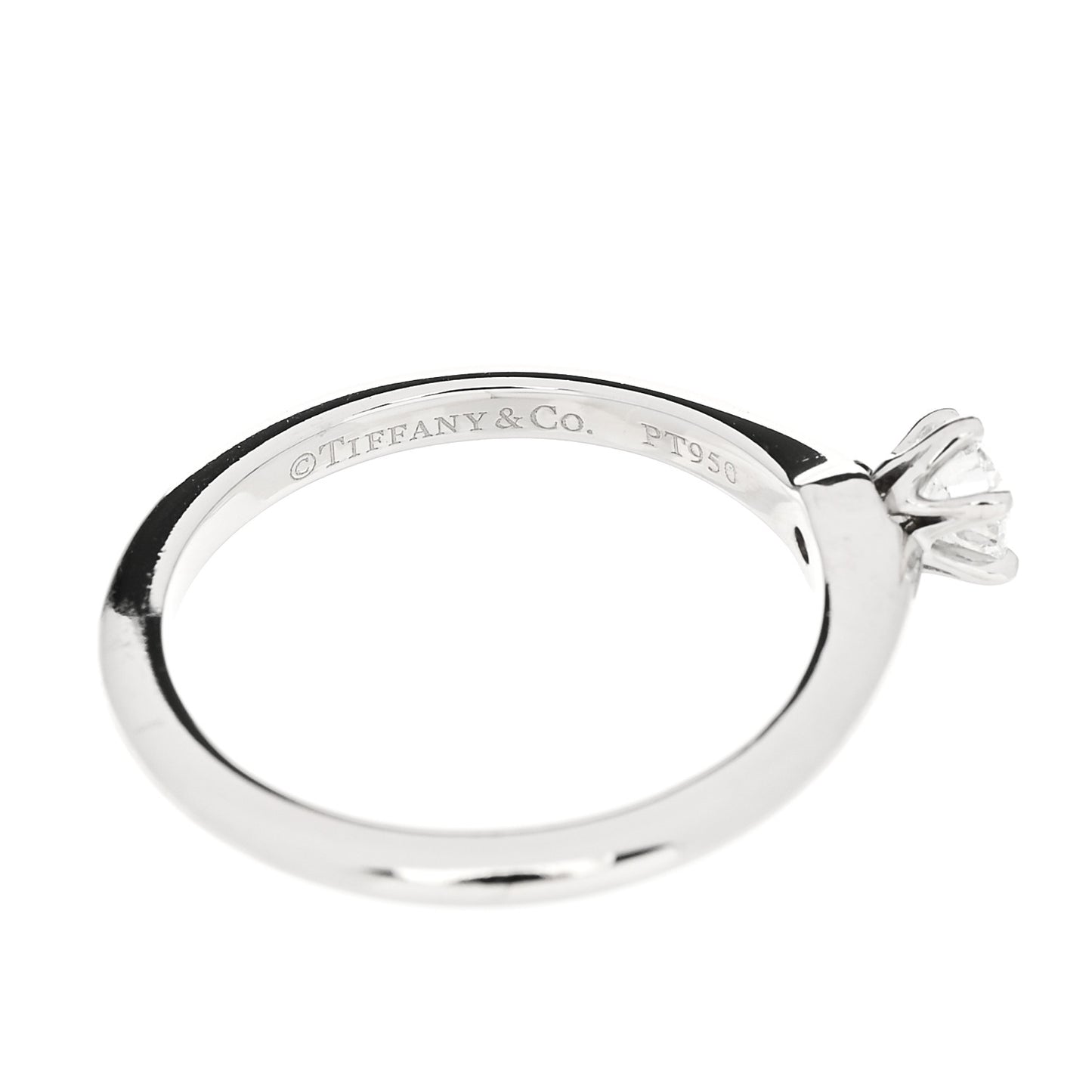 Platinum Diamond .21ct Solitaire Engagement Ring 52 6