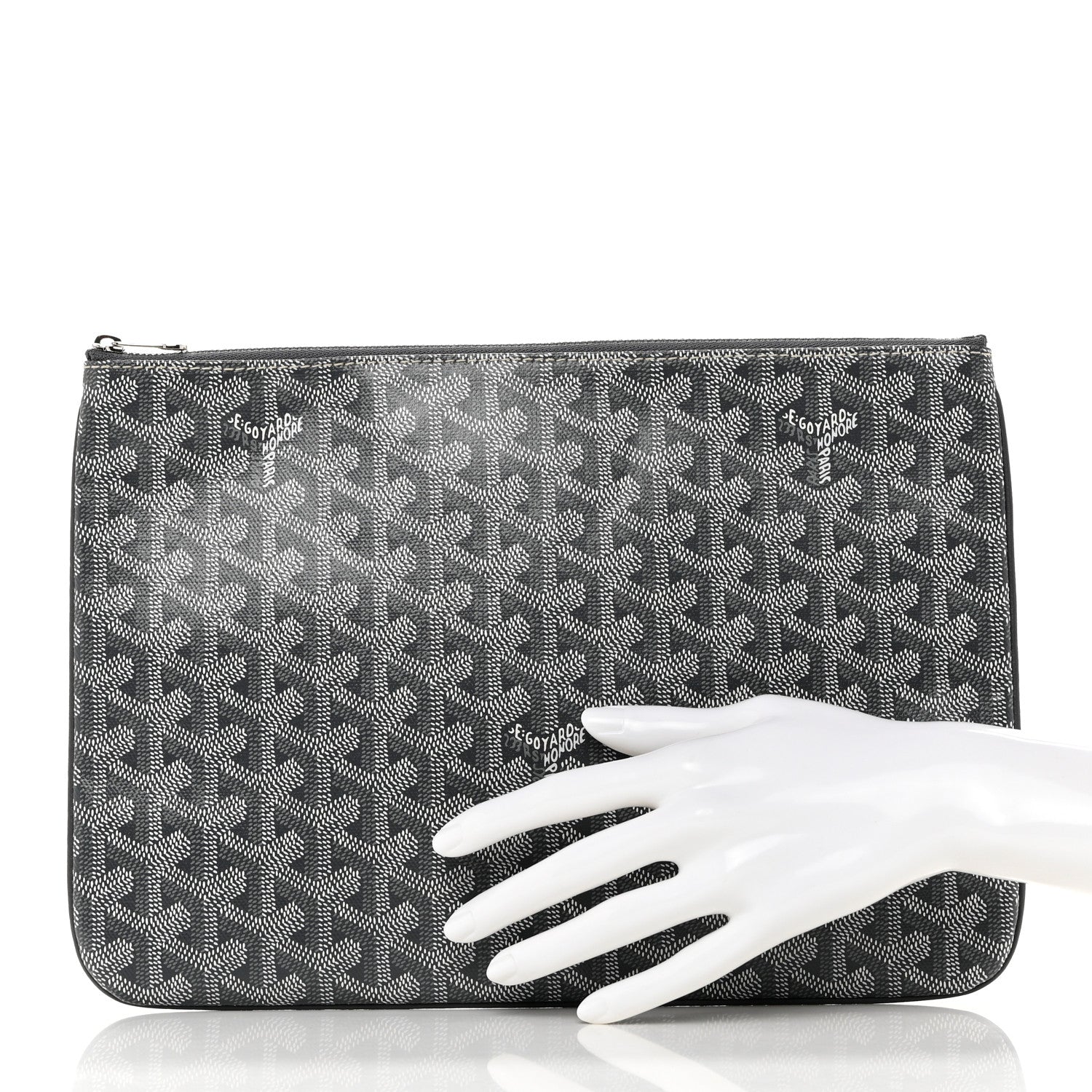 Goyard Goyardine Senat Pochette MM Grey 2 of 6