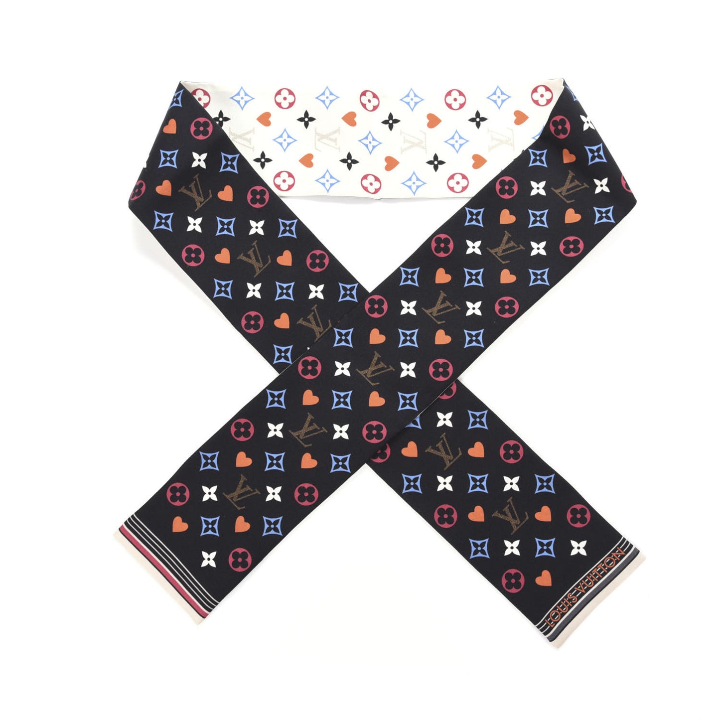 Silk Game On Bandeau Black White