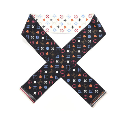 Louis Vuitton Silk Game On Bandeau Black White 1 of 3
