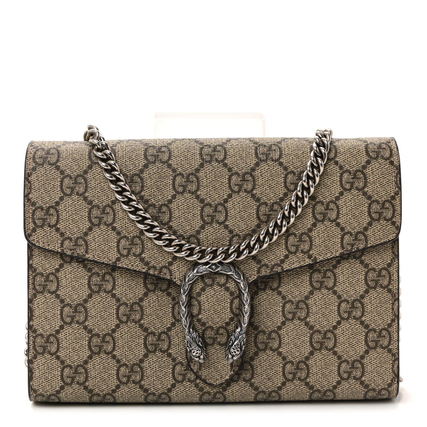 GG Supreme Monogram Mini Dionysus Chain Wallet Beige Taupe