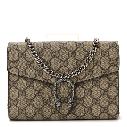 Gucci GG Supreme Monogram Mini Dionysus Chain Wallet Beige Taupe 1 of 9