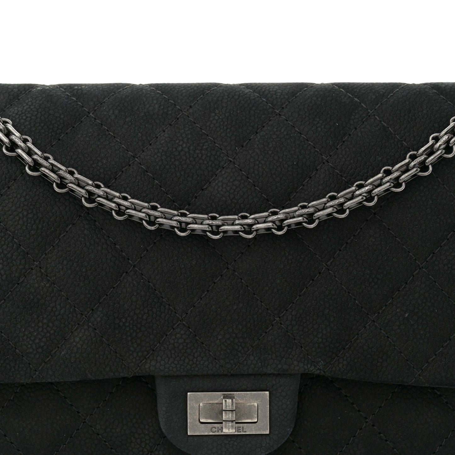 Iridescent Caviar Quilted 2.55 Reissue 226 Flap Black