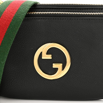 Gucci Roxy Calfskin Web Mini Blondie Crossbody Bag Black 9 of 12