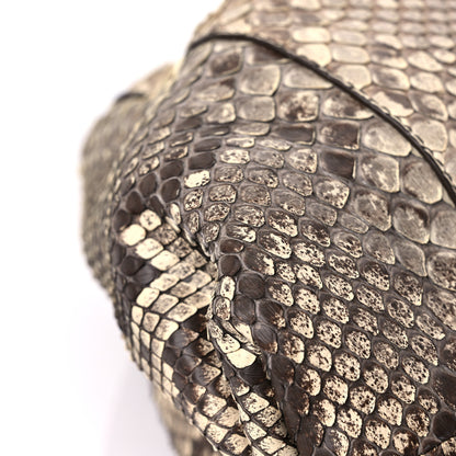 Bottega Veneta Python The Pouch Oversized Clutch Naturale 9 of 11