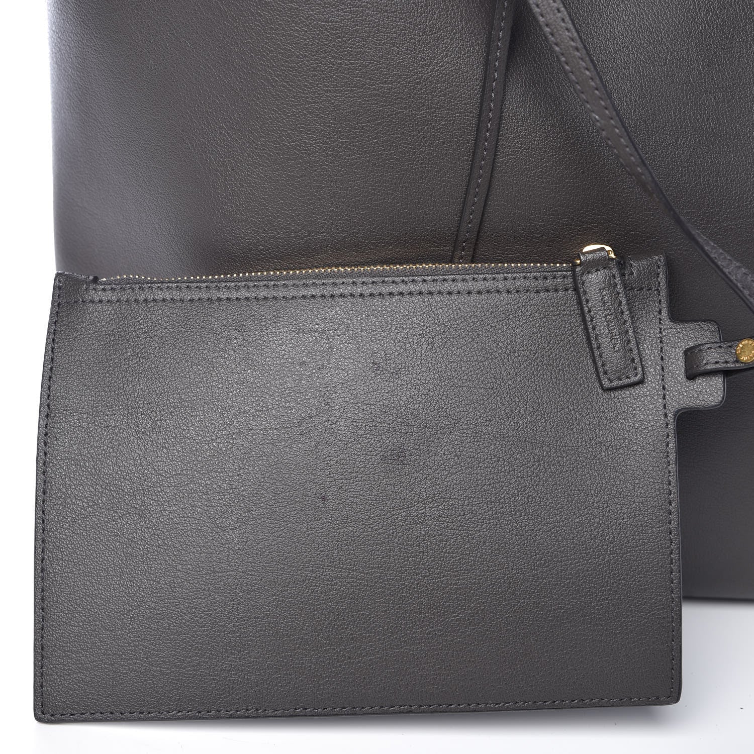 Saint Laurent Calfskin Large Shopping Tote Earth 9 of 9