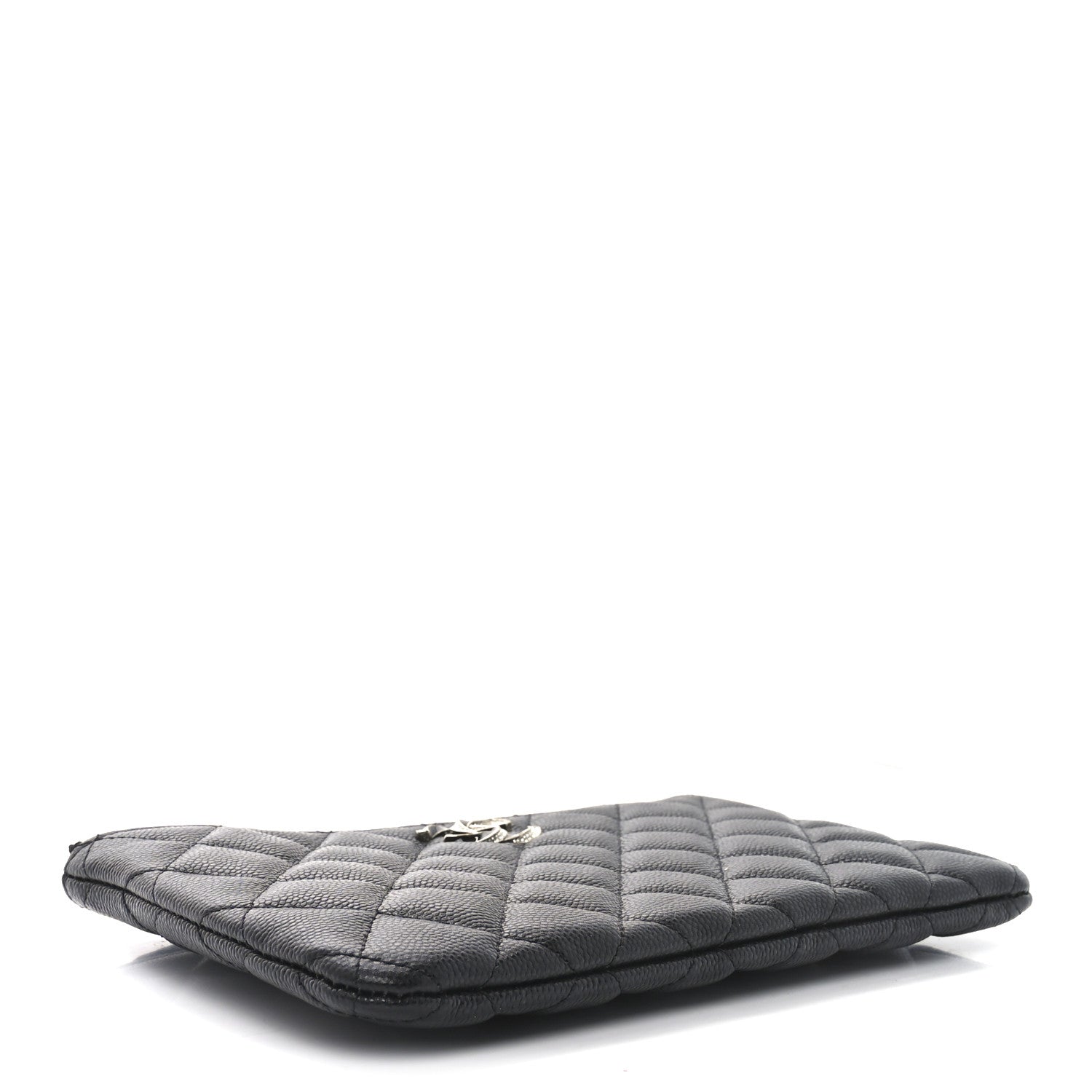 Chanel Caviar Quilted Crystal Enamel Cosmetic Case Black 4 of 8