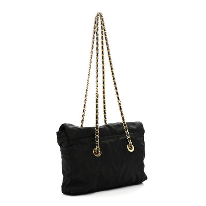 Prada Nylon Tessuto Impuntu Quilted Flap Shoulder Bag Black 3 of 10