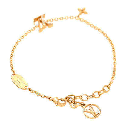 Louis Vuitton Metal Crystal LV Iconic Bracelet Gold 3 of 6