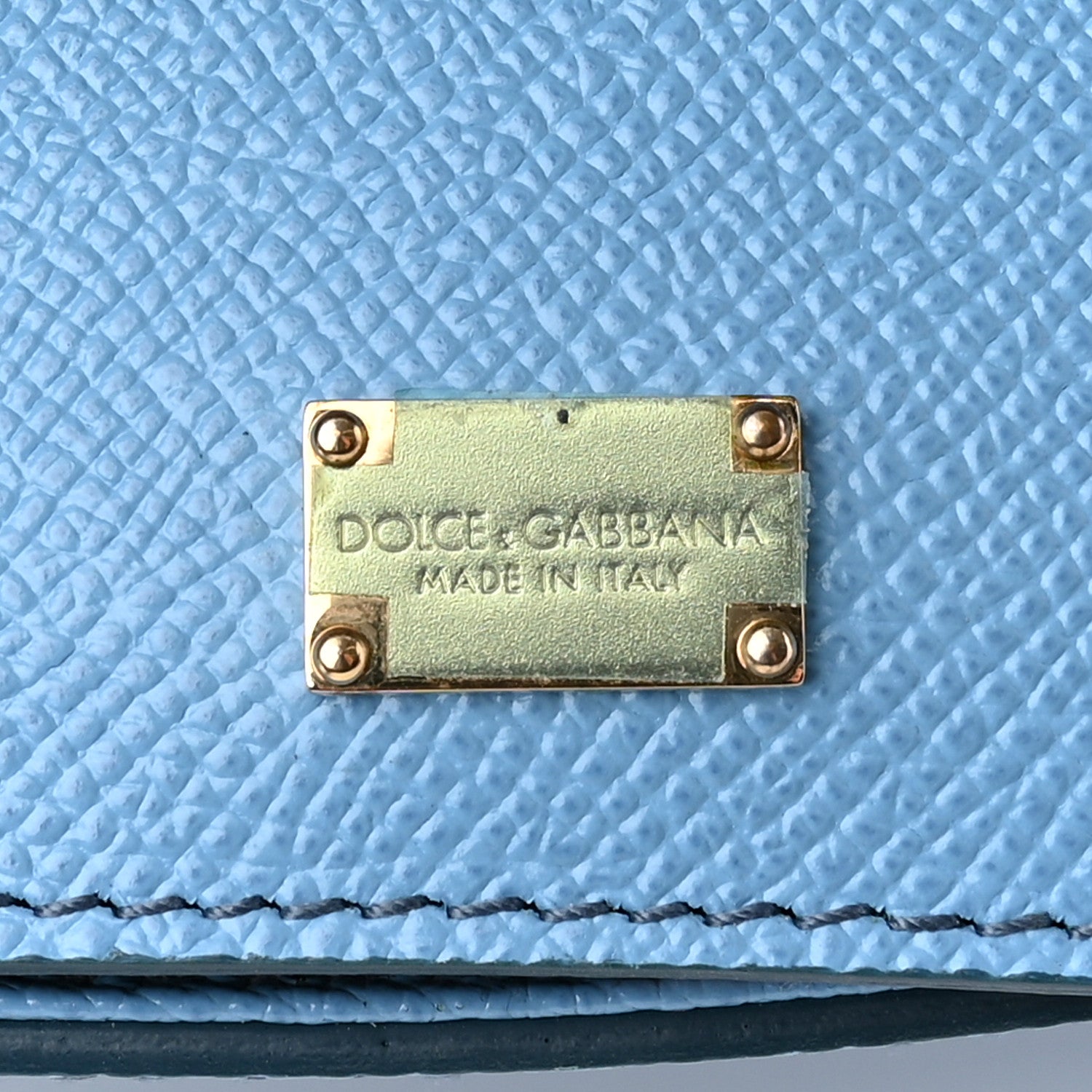 Dolce & Gabbana Dauphine Calfskin Medium Miss Sicily Satchel Light Blue 7 of 11