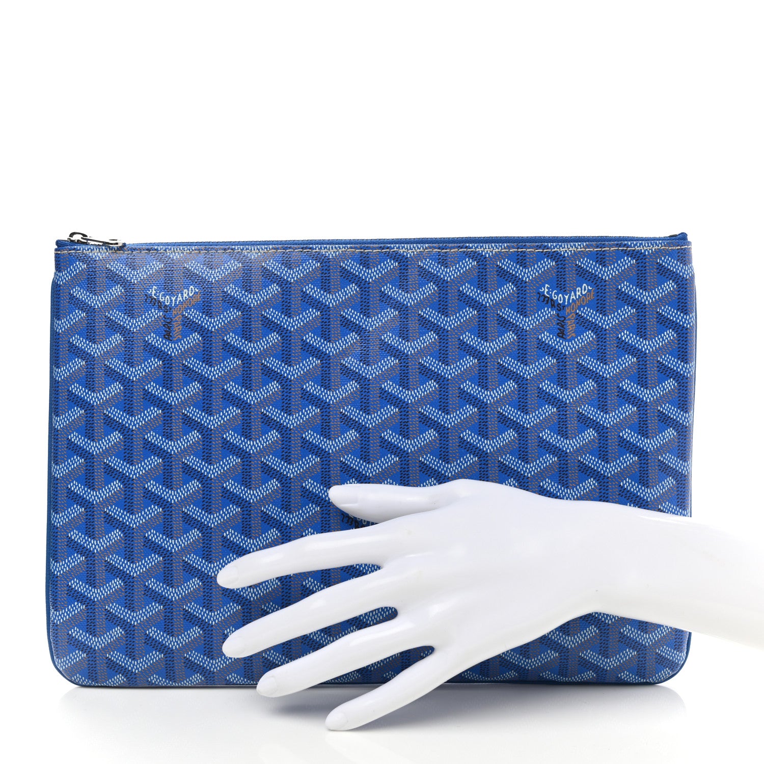 Goyard Goyardine Senat Pochette MM Sky Blue 2 of 7