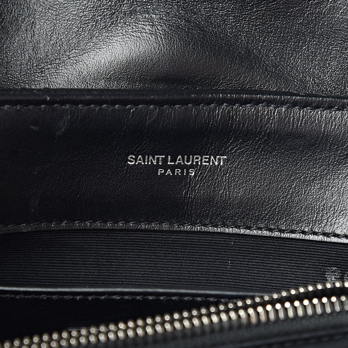 Calfskin Y Quilted Studded Monogram Small Loulou Chain Satchel Black