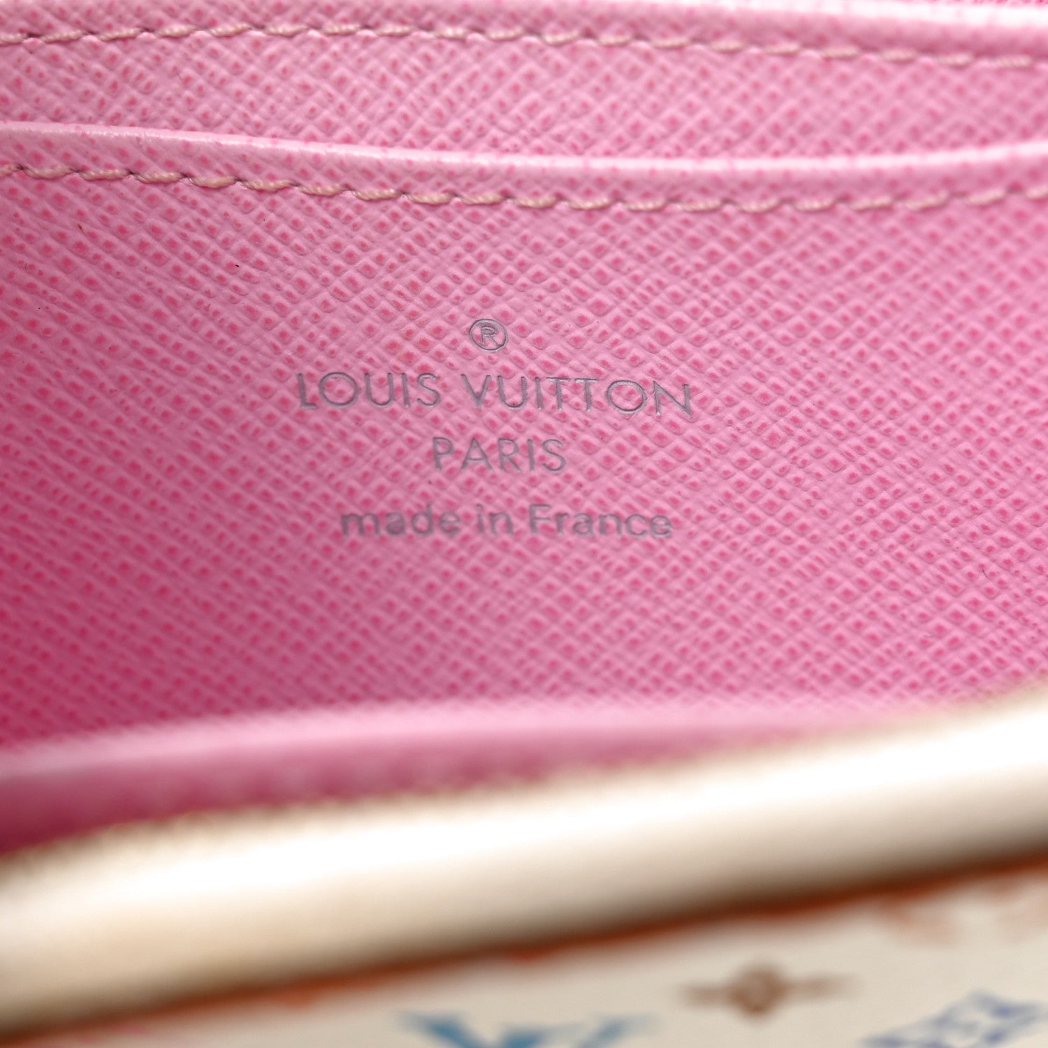 Louis Vuitton Monogram Multicolor Zippy Coin Purse Wallet White Litchi 6 of 7