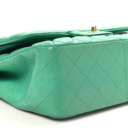 Chanel Lambskin Quilted Jumbo Double Flap Green 9 of 11