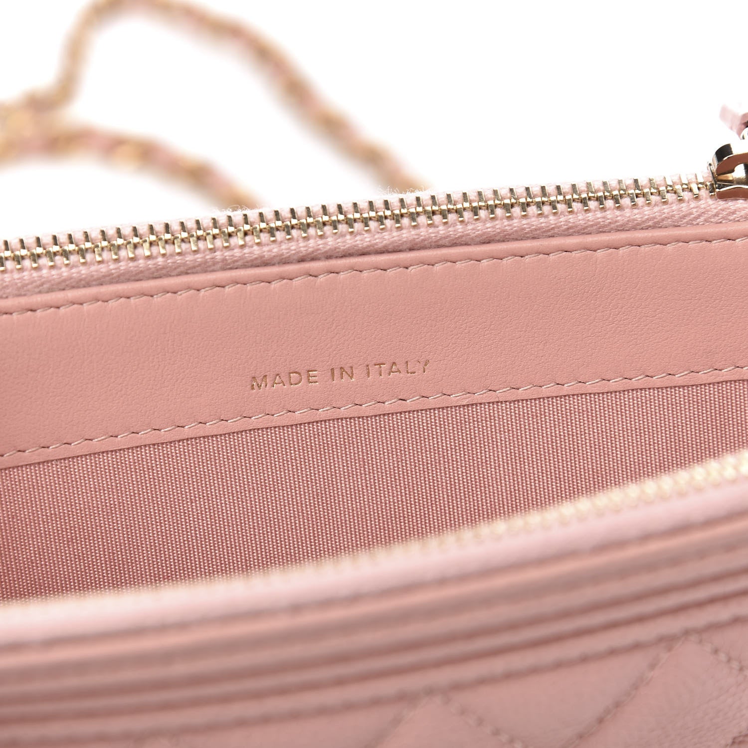 Chanel Caviar Quilted Small Boy Clutch With Chain Pink 8 of 12