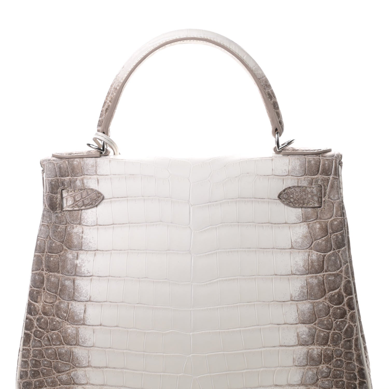 Hermes Matte Niloticus Crocodile Himalaya Kelly Retourne 28 White 3 of 23