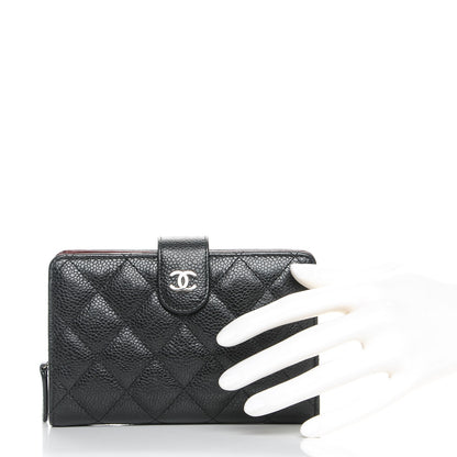 Chanel Caviar Quilted Zipped Pocket Wallet Black 2 of 8