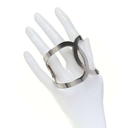 Chanel Metal CC Cuff Silver 2 of 5