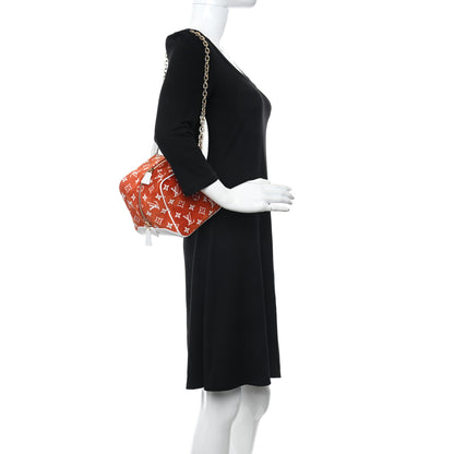 Louis Vuitton Monogram Jacquard Velvet Square Bag Terracotta Brown 2 of 9