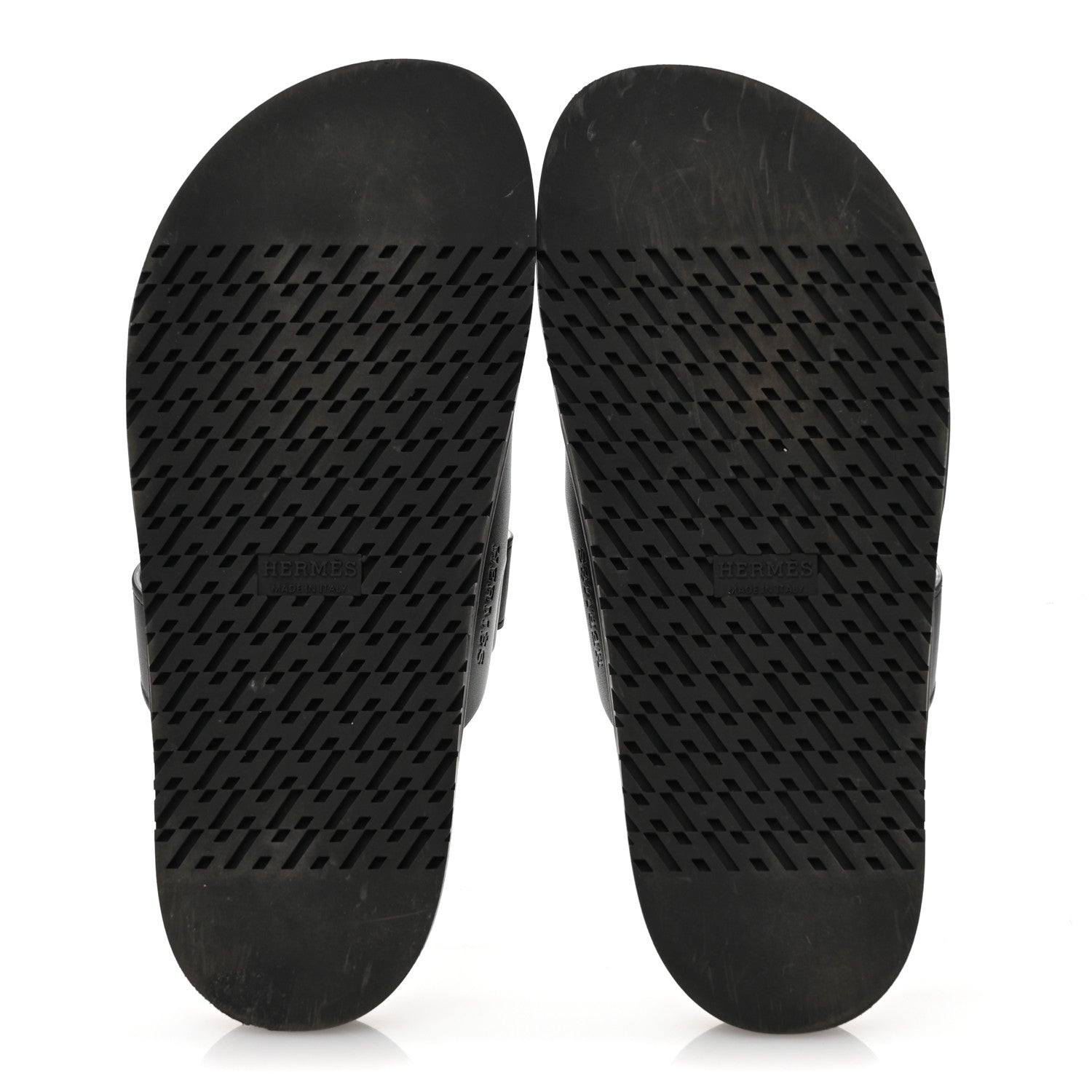Hermes Calfskin Womens Chypre Sandals 38 Black 6 of 10