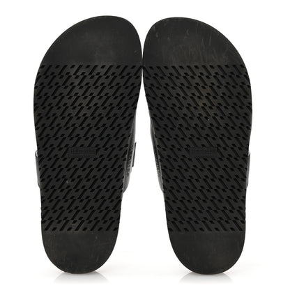 Hermes Calfskin Womens Chypre Sandals 38 Black 6 of 10