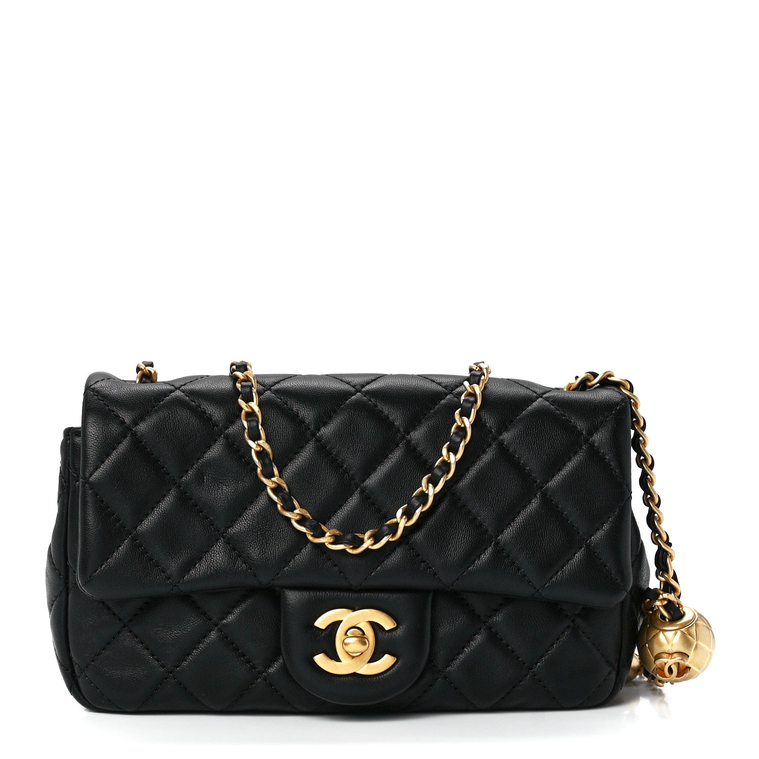 Chanel Lambskin Quilted Mini Rectangular Pearl Crush Flap Black 1 of 12