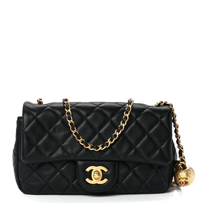Chanel Lambskin Quilted Mini Rectangular Pearl Crush Flap Black 1 of 12