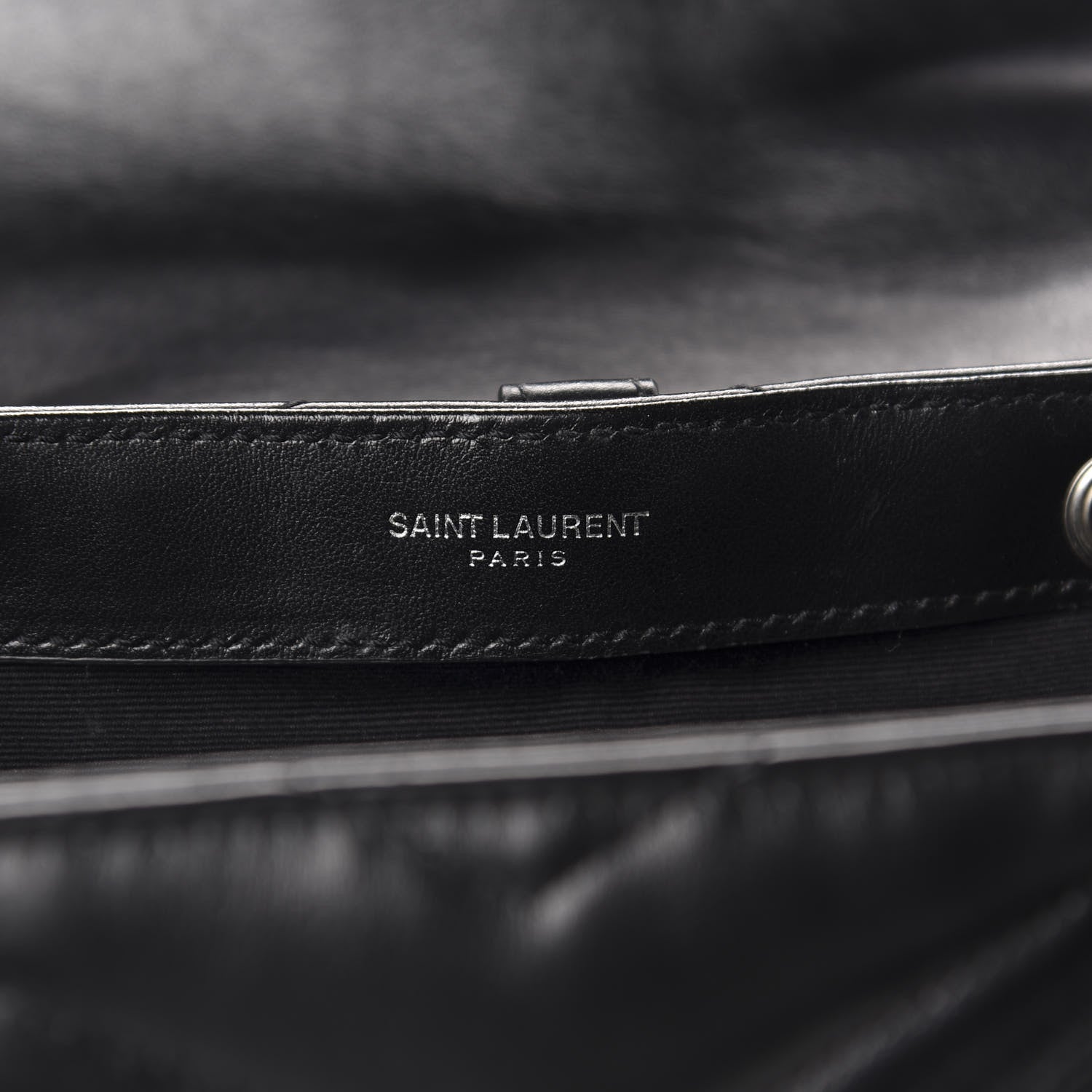 Saint Laurent Calfskin Y Quilted Monogram Small Loulou Backpack Black 9 of 11