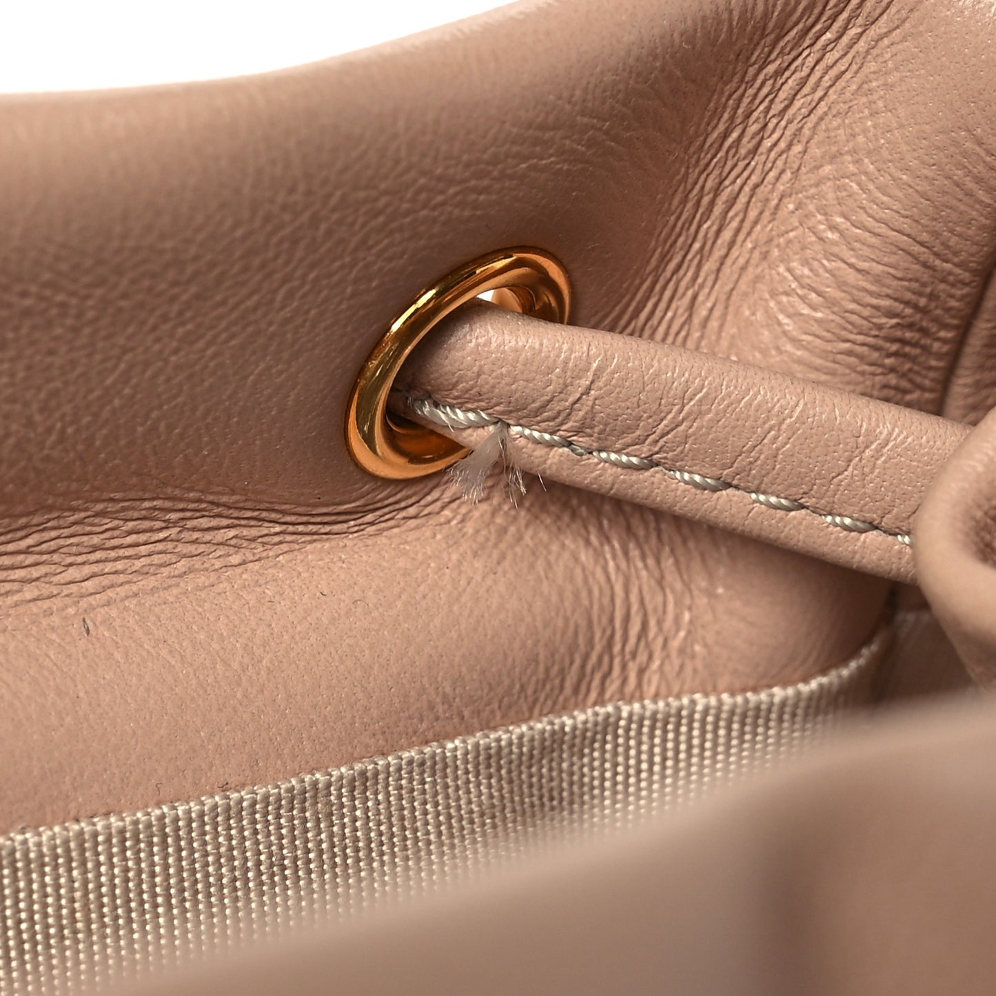 Calfskin Chevron Quilted Small Urban Spirit Backpack Beige