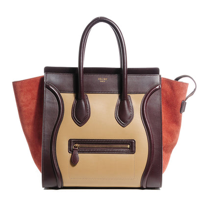 Celine Smooth Calfskin Suede Mini Tri-Color Luggage Beige 1 of 8