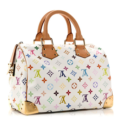 Louis Vuitton Monogram Multicolor Speedy 30 White 2 of 8