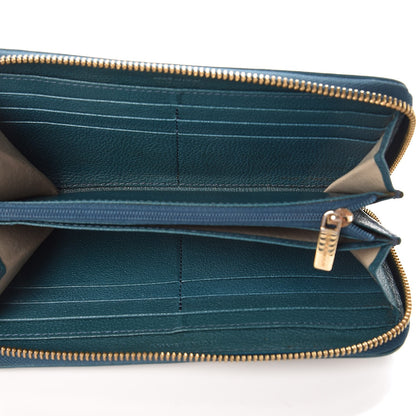 Burberry Haymarket Check Large Ziggy Zip Around Wallet Green 5 of 8