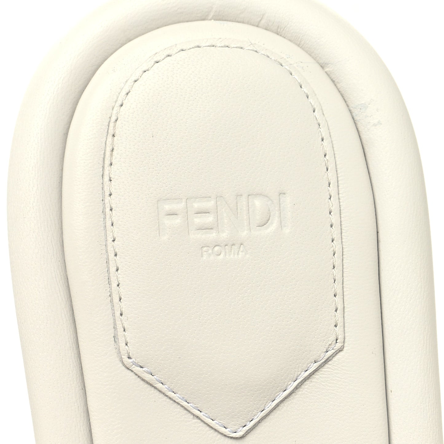 Nappa Baguette 60mm Slide Sandals 36 White