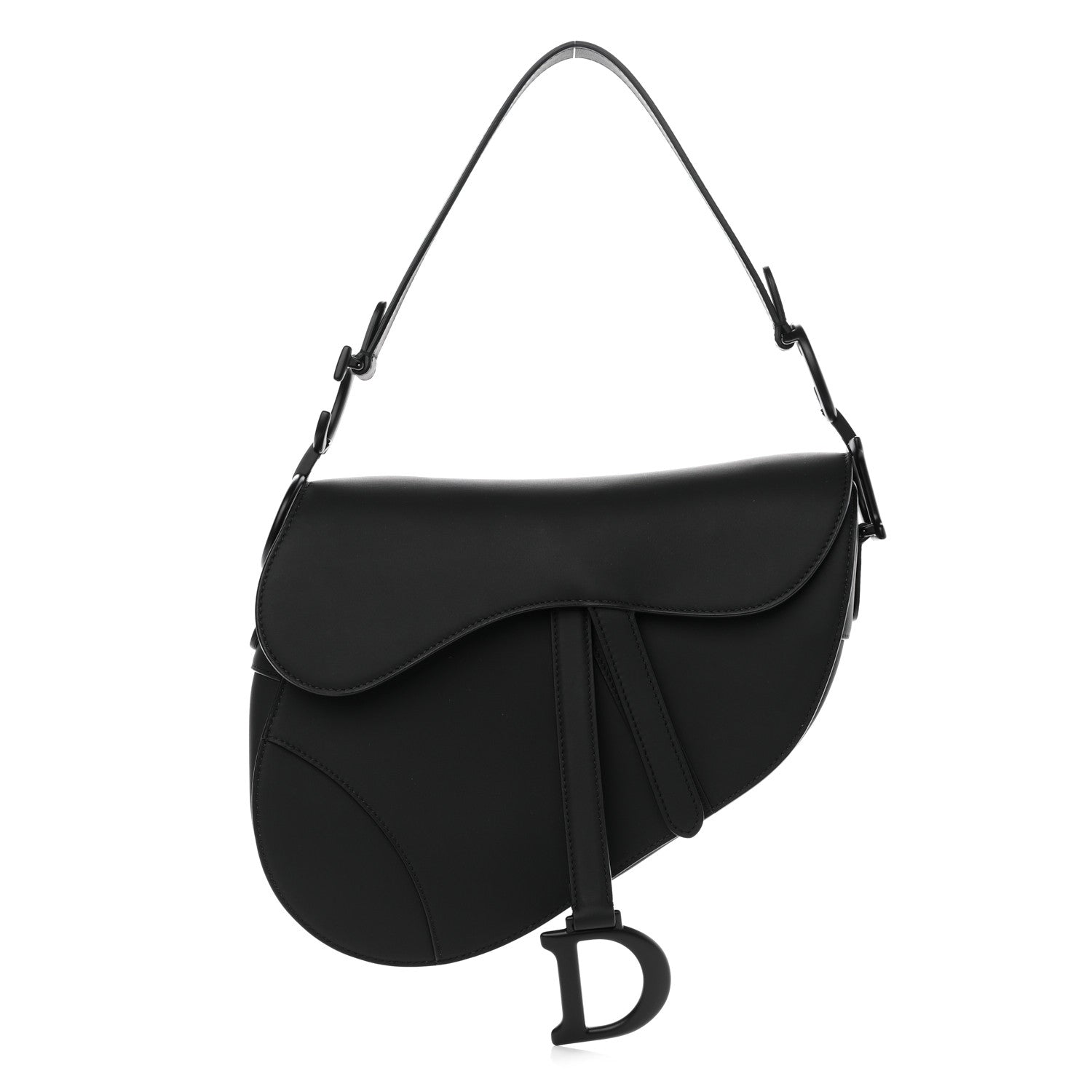 Christian Dior Ultra Matte Calfskin Saddle Bag Black 1 of 7