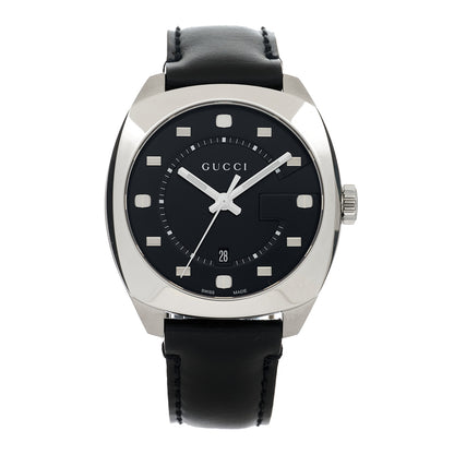 Gucci Stainless Steel Calfskin 40mm GG2570 Quartz Watch Black 1 of 5