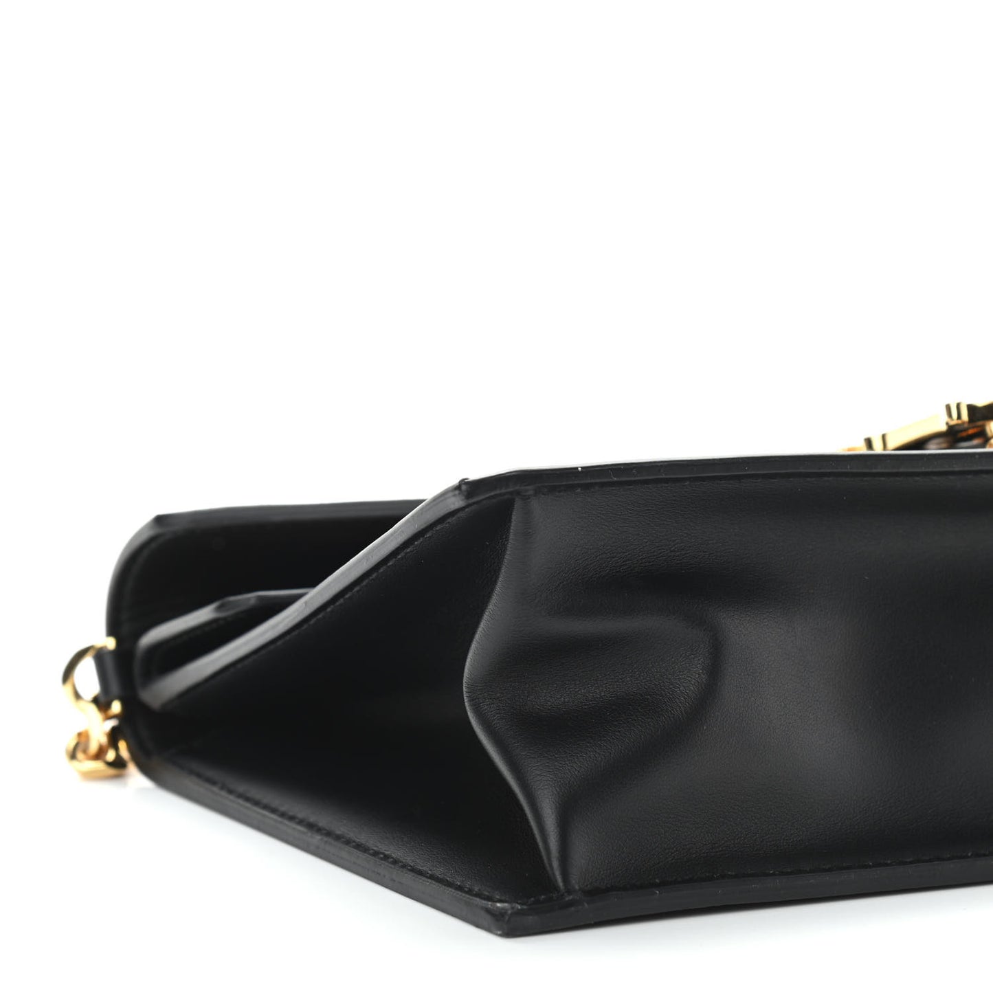 E-Canvas Monogram Stripe Small TB Envelope Clutch Bridle Brown