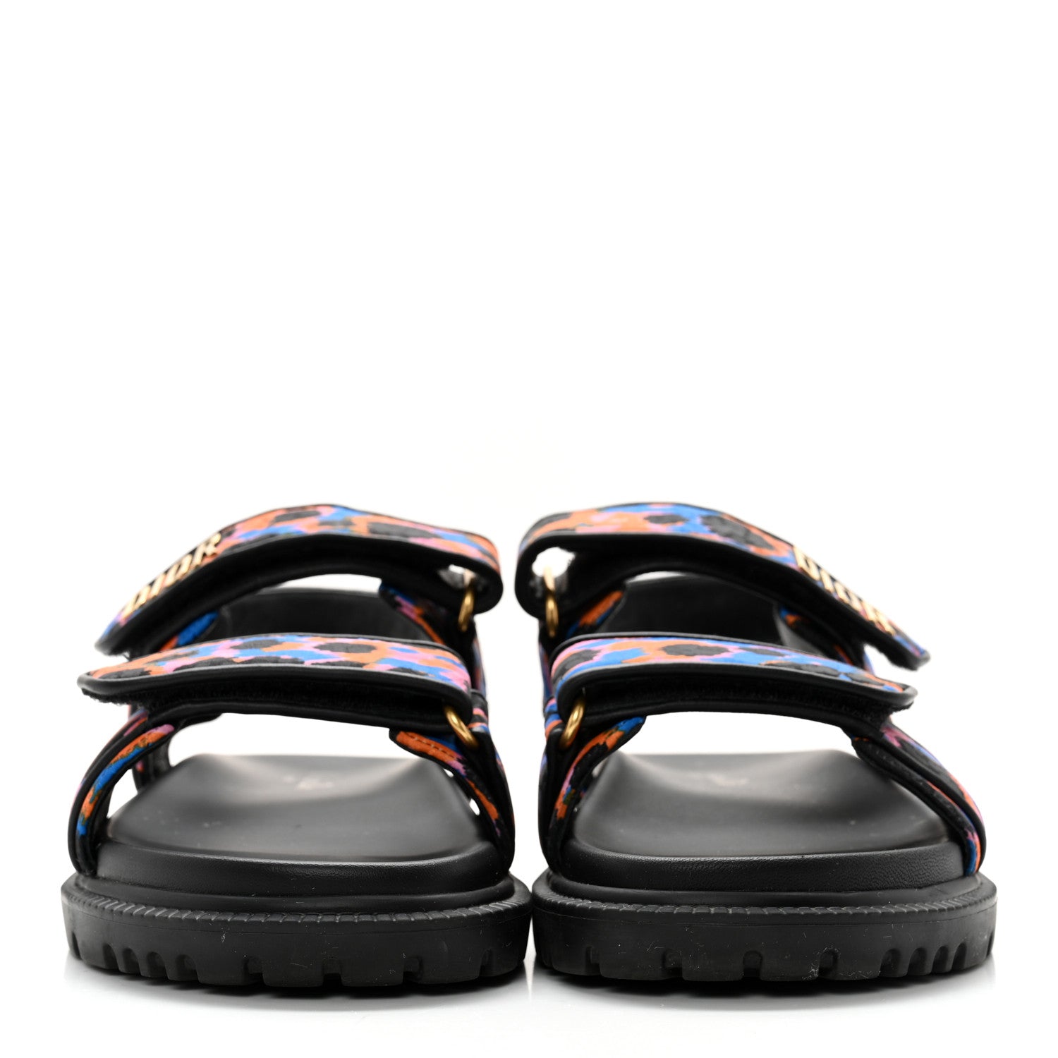 Christian Dior Technical Fabric Mizza Print DiorAct Sandals 39.5 Multicolor 2 of 12