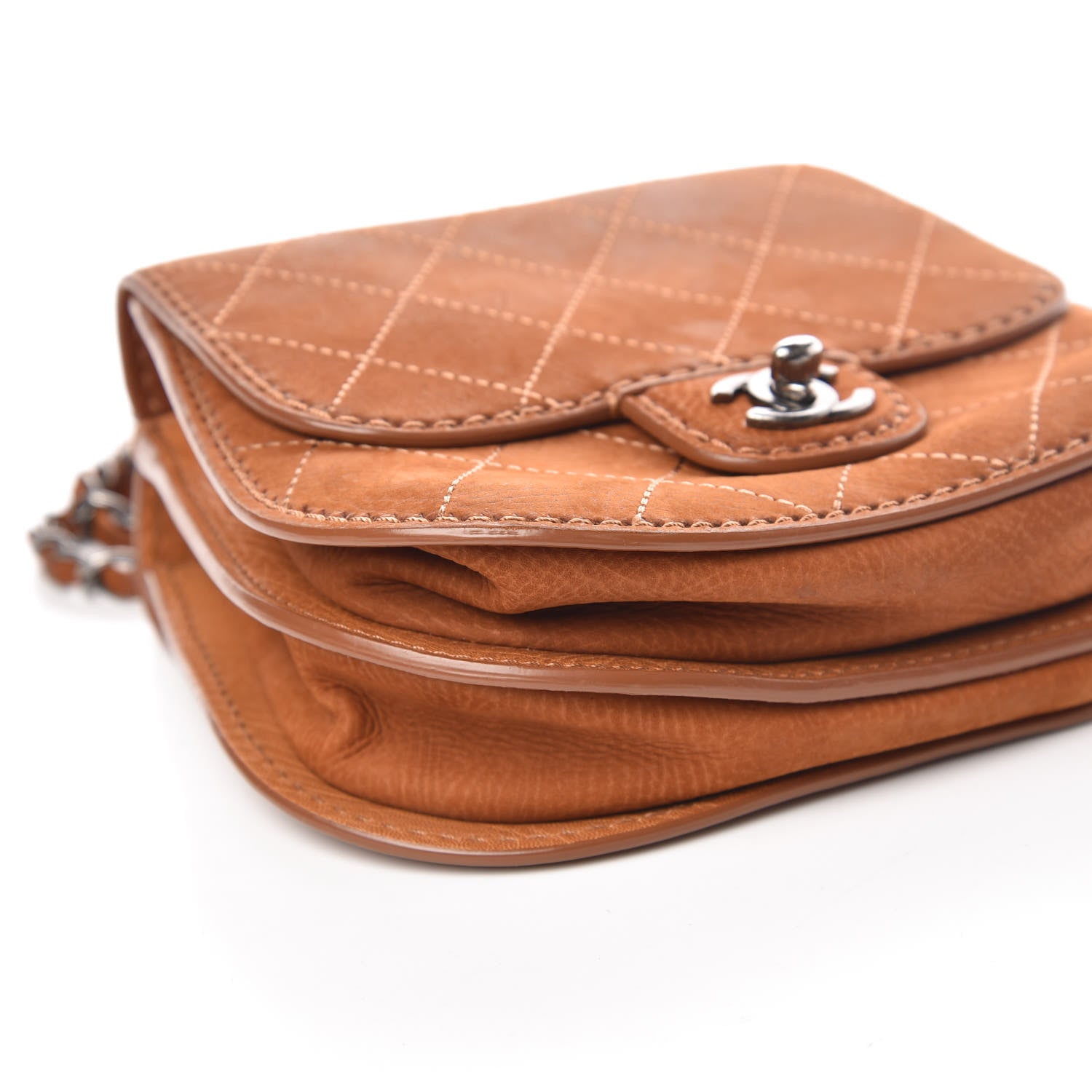 Chanel Suede Coco Twin Small Flap Marron 9 of 15