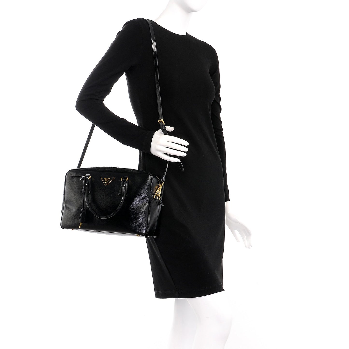 Saffiano Vernice Bauletto Black