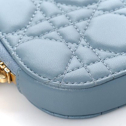 Christian Dior Lambskin Cannage Lady Dior Phone Holder Cloud Blue 7 of 8