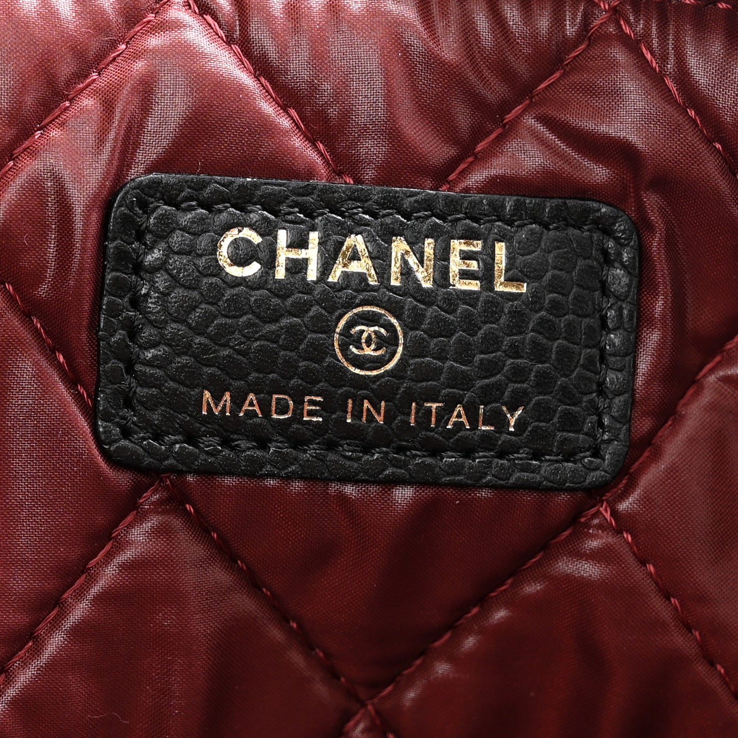 Caviar Quilted Large Cosmetic Case Black