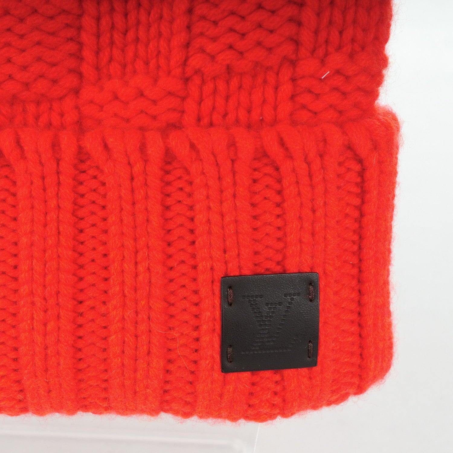 Louis Vuitton Cashmere Damier Helsinki Beanie Hat Red 4 of 7