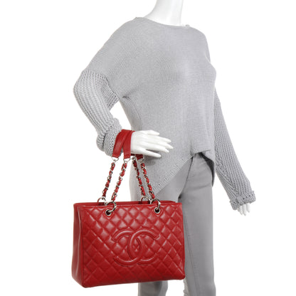 Chanel Caviar Grand Shopping Tote GST Red 2 of 7