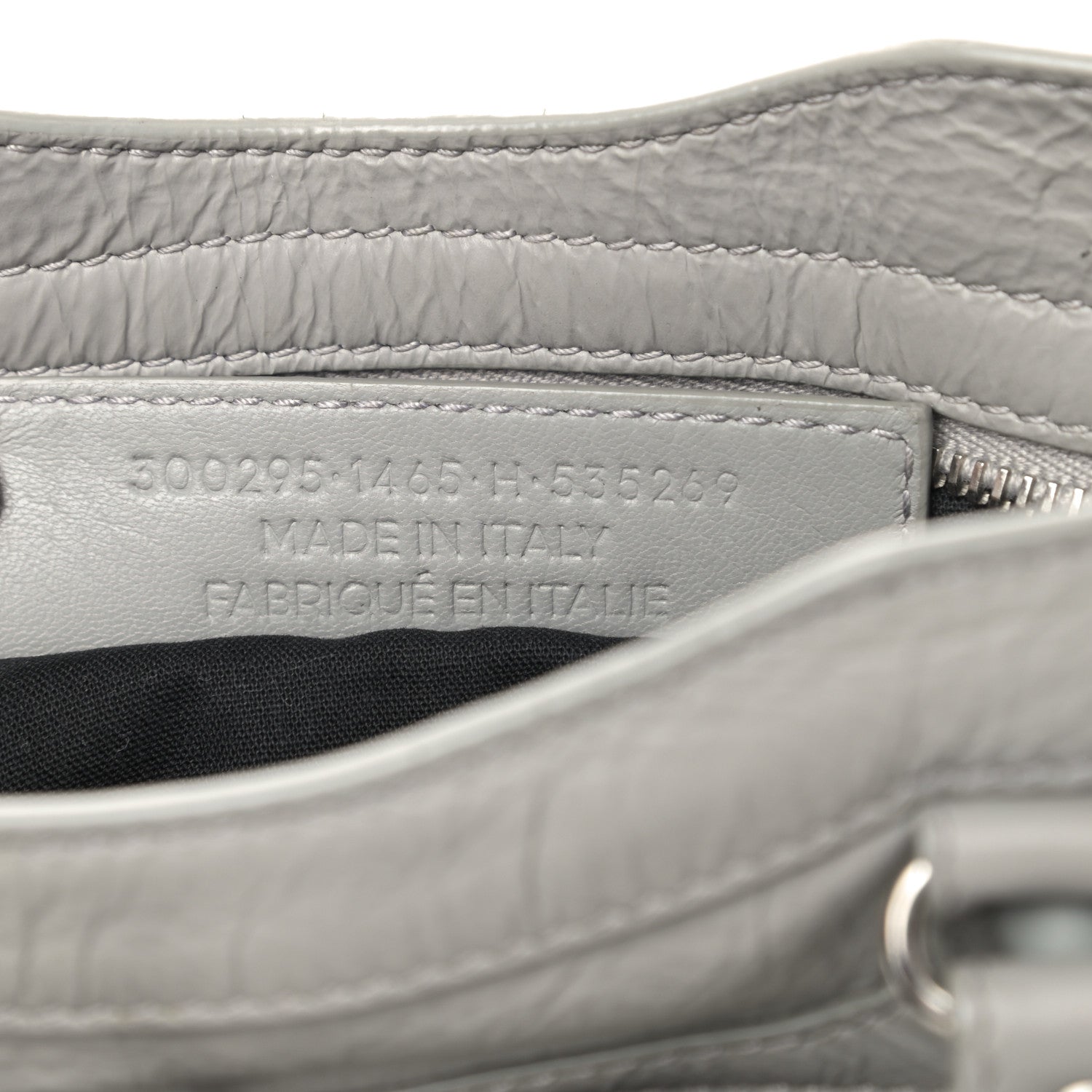 Balenciaga Matte Goatskin Rubber Covered Classic Hardware Mini City Gris Glace 8 of 11
